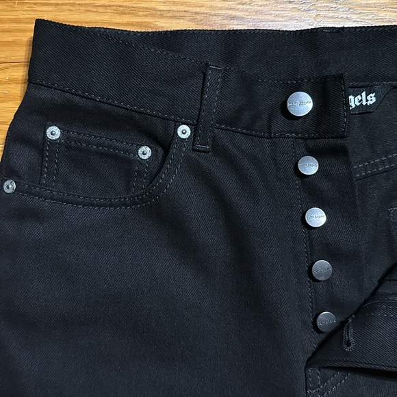 PALM ANGELS Men Logo BW Loose 5 Pockets Jean - Size 30 - New - Picture 7 of 16